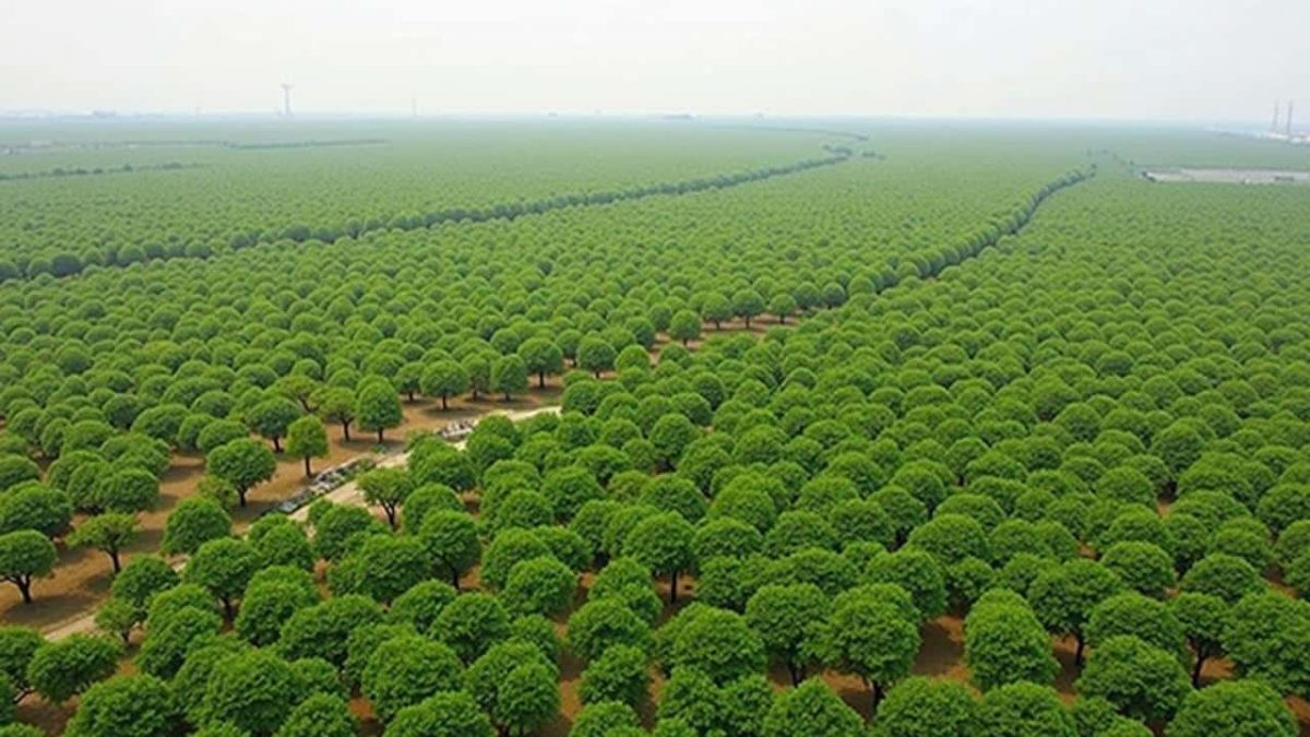 To slow the advance of the desert, China is betting on a colossal “Great Green Wall” made up of tens of billions of newly planted trees