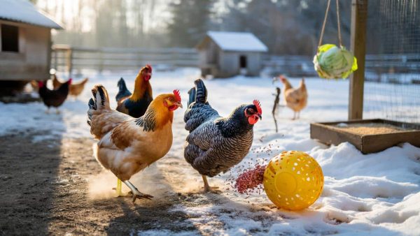 When it’s freezing, this game becomes your chickens’ favourite moment of the day