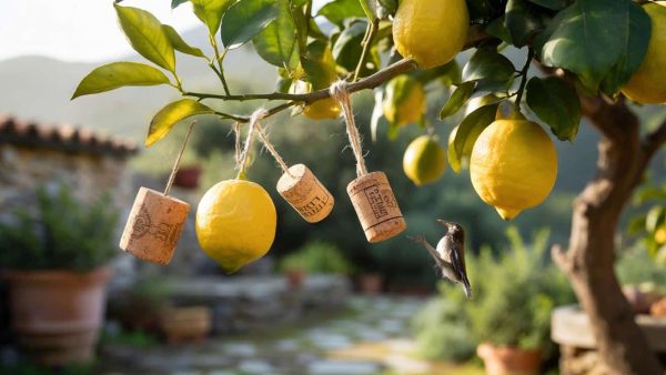 The Shocking Reason Gardeners Are Hanging Cork Stoppers on Their Lemon Trees