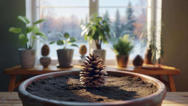 Why older generations always placed a pine cone on houseplants in winter – and why it actually works