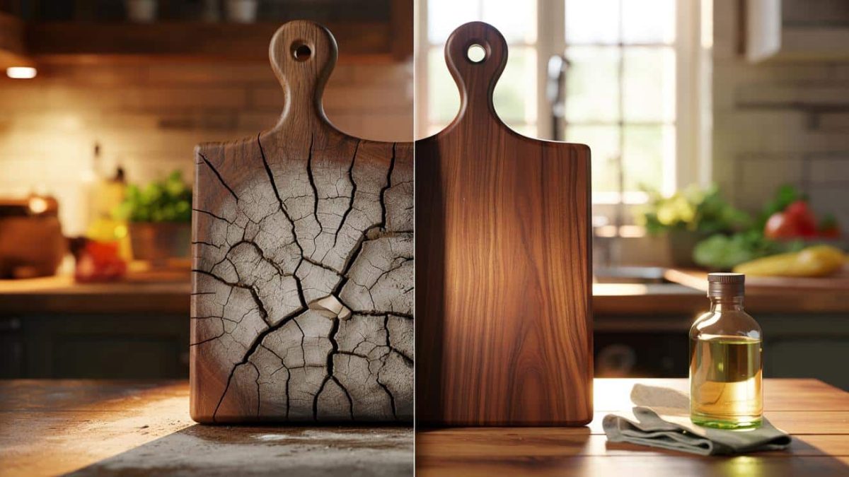 Why your wooden chopping board develops cracks and the monthly oiling routine that keeps it looking new for many years