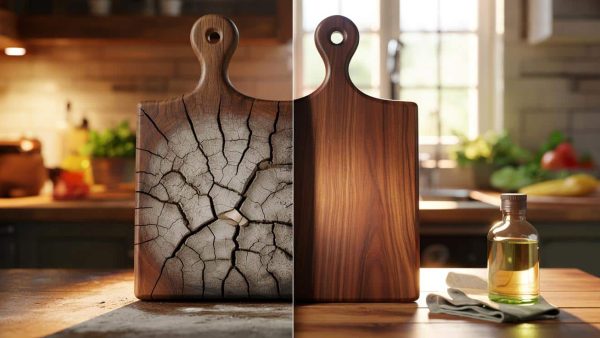 Why your wooden chopping board develops cracks and the monthly oiling routine that keeps it looking new for many years