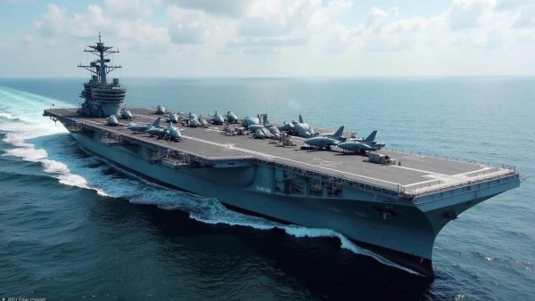 With its 337 metres and 100,000 tonnes, the largest aircraft carrier on Earth rules the oceans