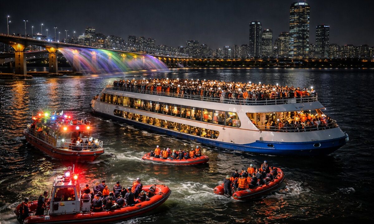 Nightmare on the Han River: Over 350 Passengers Saved from Stranded Cruise Boat in Seoul
