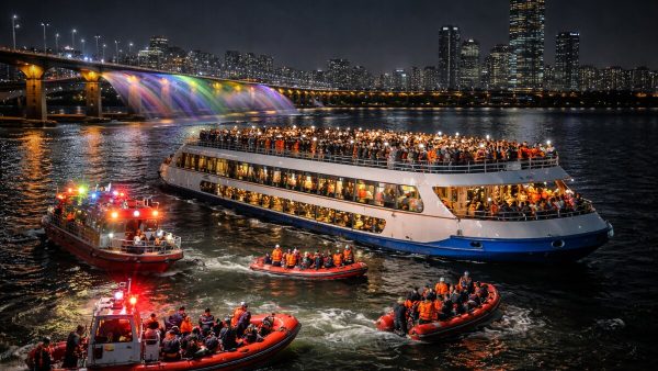 Nightmare on the Han River: Over 350 Passengers Saved from Stranded Cruise Boat in Seoul