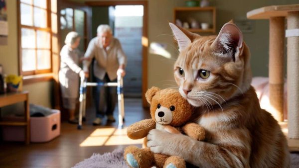 Unbreakable Bond: Senior’s Desperate Plea to Keep His Beloved Cat as He Enters Nursing Home