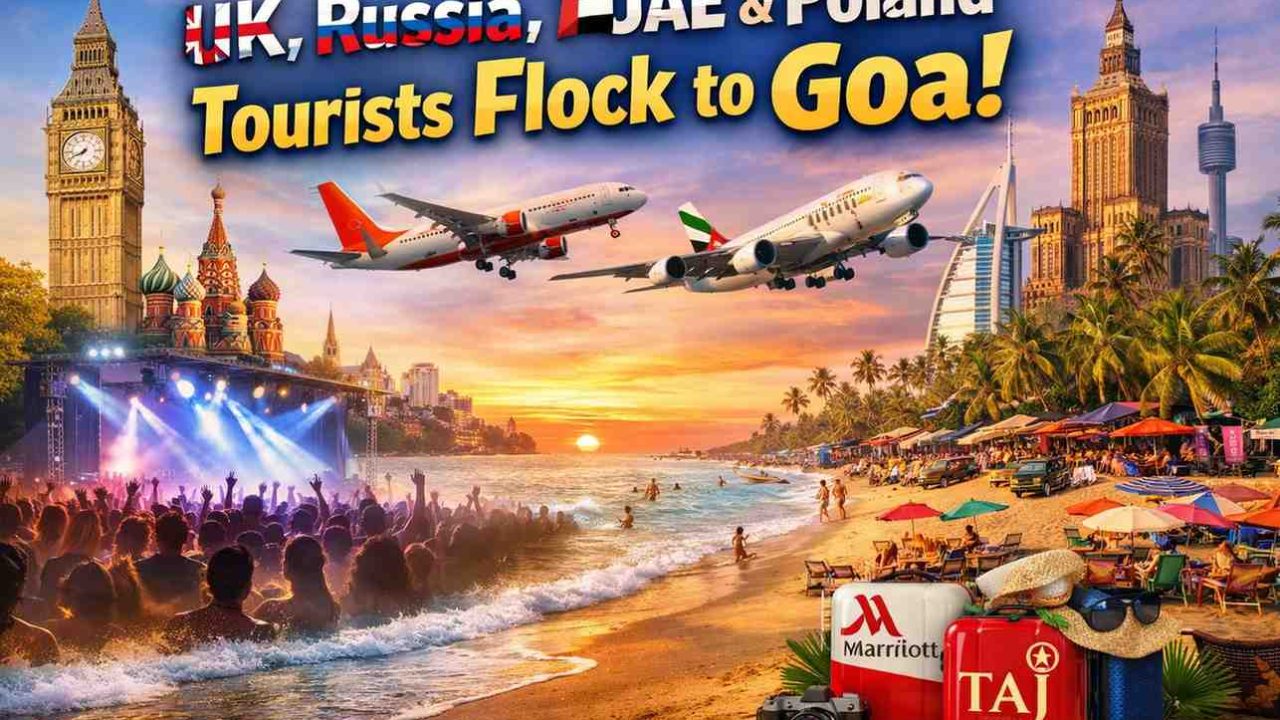 UK, Russia, UAE & Poland Tourists Flock to Goa as Airlines Struggle to Keep Up with Demand
