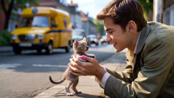 Mailman’s Unexpected Rescue: A Kitten’s Journey from Despair to Stardom