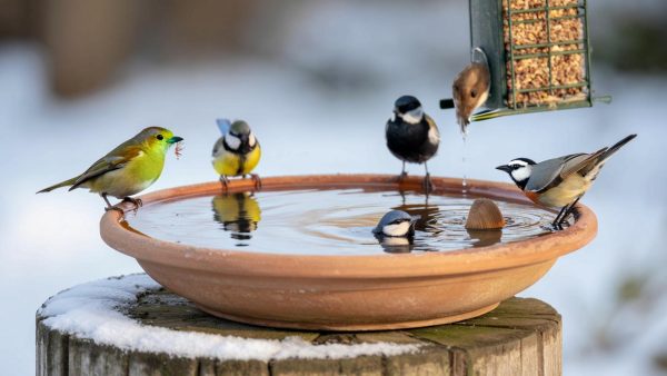 The Surprising Winter Bird Bath Trick That Brings Songbirds Flocking Back In Droves