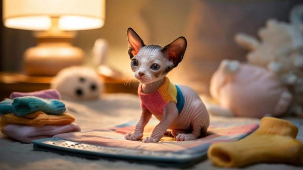 The Miraculous Socks That Saved a Freezing Sphynx Kitten’s Life – You Won’t Believe the Transformation!